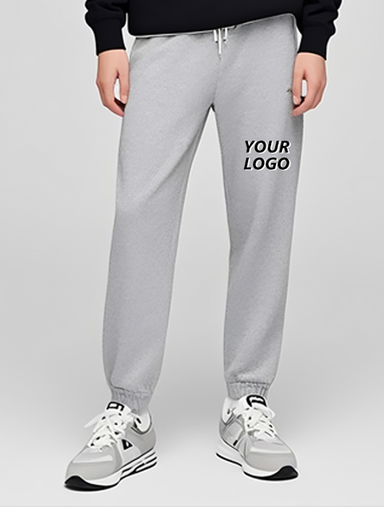 Pantalon de jogging droit en coton polaire chaud 350 g/m², épais, pour tous les jours, à porter en ville