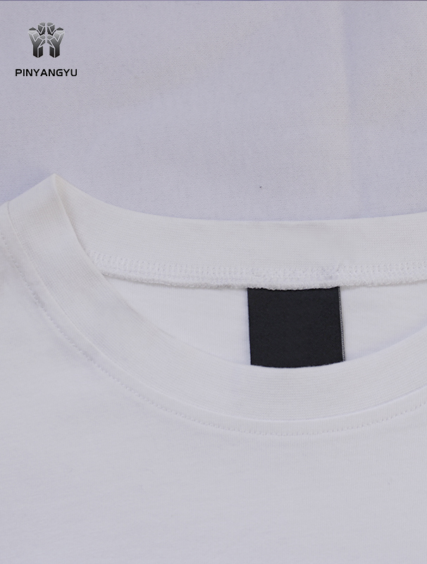 T-shirt à col rond multicolore, t-shirt épais avec logo personnalisé