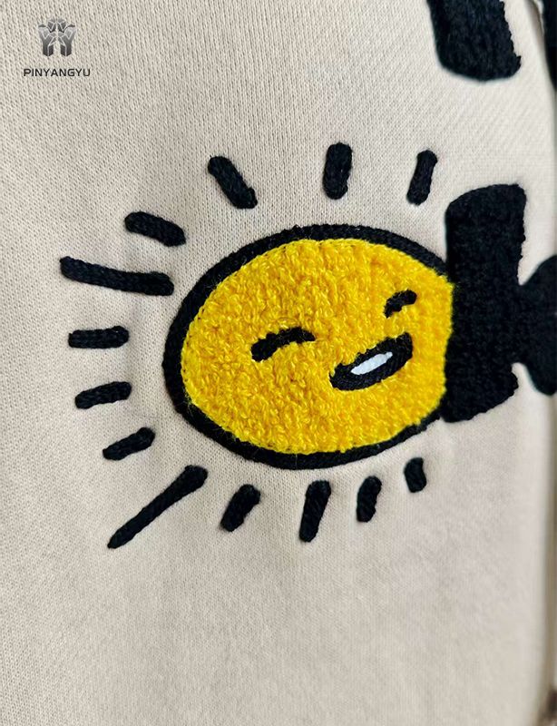 Sweat à capuche double chapeau brodé en serviette