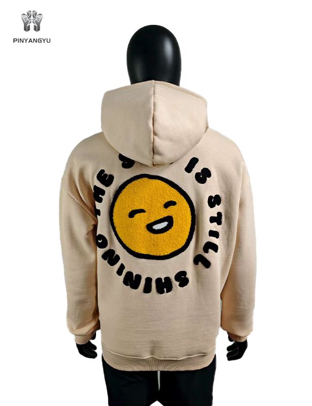 Sweat à capuche double chapeau brodé en serviette