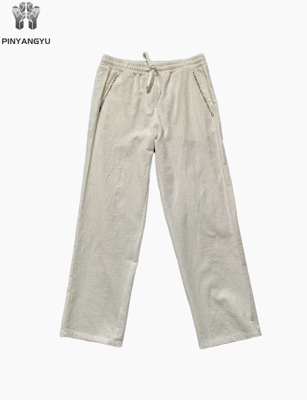 pantalons personnalisés en coton et chanvre