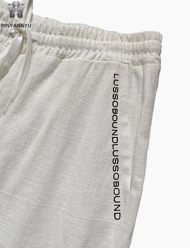 pantalons personnalisés en coton et chanvre