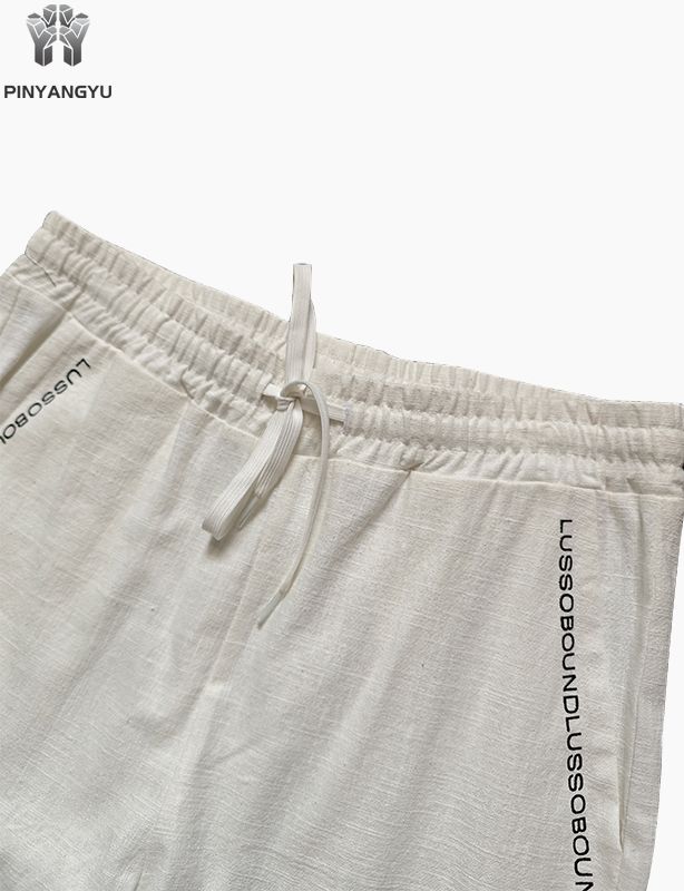 pantalons personnalisés en coton et chanvre