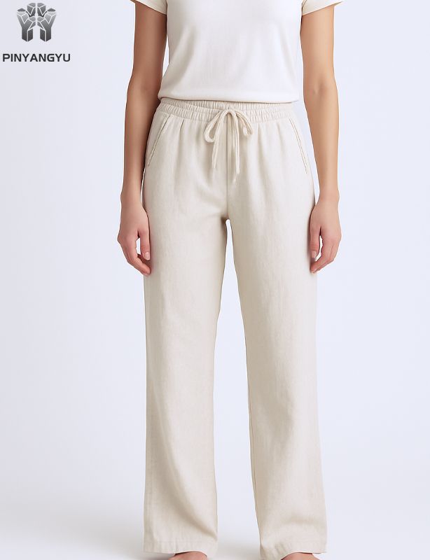 pantalons personnalisés en coton et chanvre