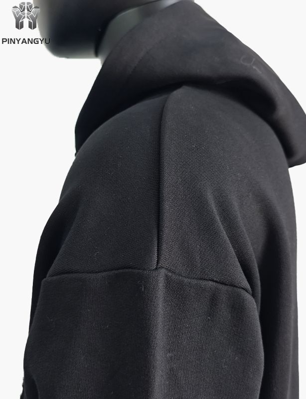 Sweat à capuche personnalisé à double fermeture éclair avec broderie patch
