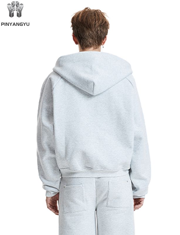Sweat &agrave; capuche pour hommes, broderie personnalis&eacute;e de haute qualit&eacute;, blanc, lourd, surdimensionn&eacute;, 400 Gsm, polaire en coton &eacute;ponge fran&ccedil;ais, &eacute;cologique