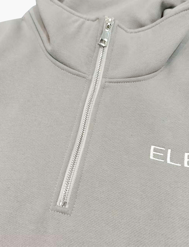 Sweat-shirt &agrave; capuche long en tissu &eacute;ponge pour femmes, Logo personnalis&eacute; de haute qualit&eacute;, 100% coton, demi-fermeture &eacute;clair, fabriqu&eacute; en chine OEM