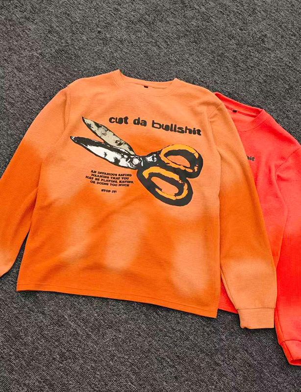 Sweat-shirt surdimensionn&eacute; en coton biologique pour hommes, pull-over &agrave; motif brod&eacute; de flamme personnalis&eacute;, 500 Gsm, 100% g/m&sup2;, automne