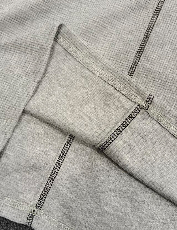 T-shirt en tricot gaufr&eacute; surdimensionn&eacute; OEM pour hommes - T-shirt doux et respirant pour un usage quotidien d&eacute;contract&eacute;