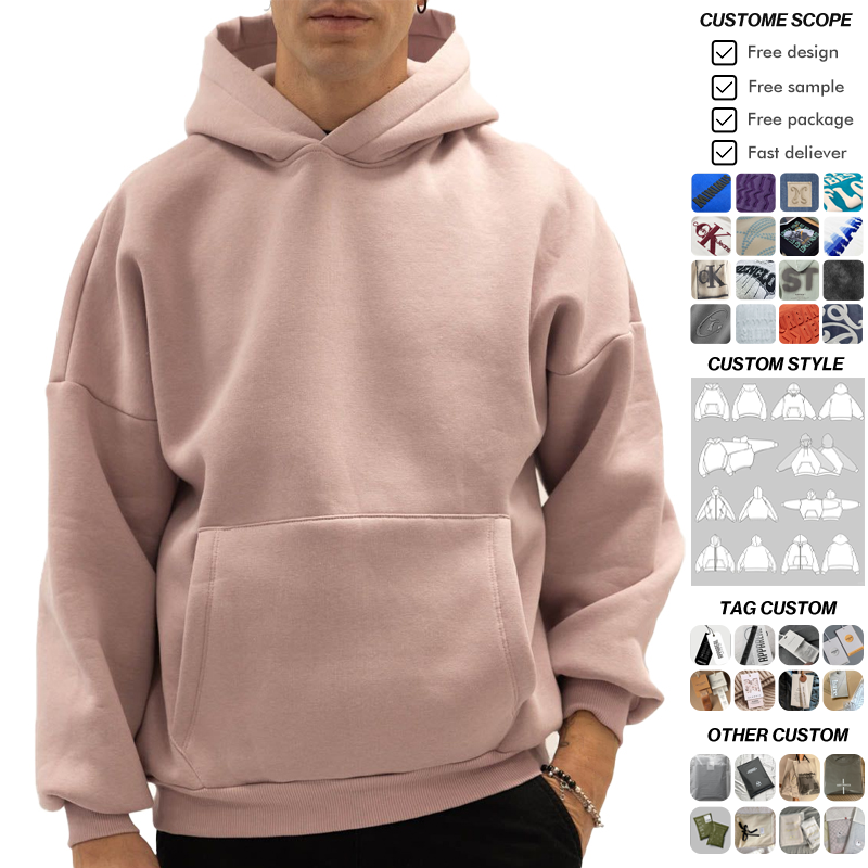 Sweat &agrave; capuche classique pour hommes OEM &ndash; Sweat-shirt &agrave; capuche d&eacute;contract&eacute; en polaire douce